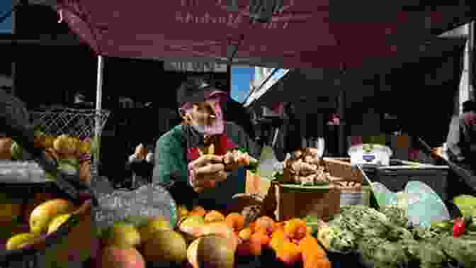 A Group Of People At A Farmers' Market, Sampling Jerusalem Artichokes From A Vendor's Stall Jerusalem Artichoke: Production And Marketing (All About Vegetables)