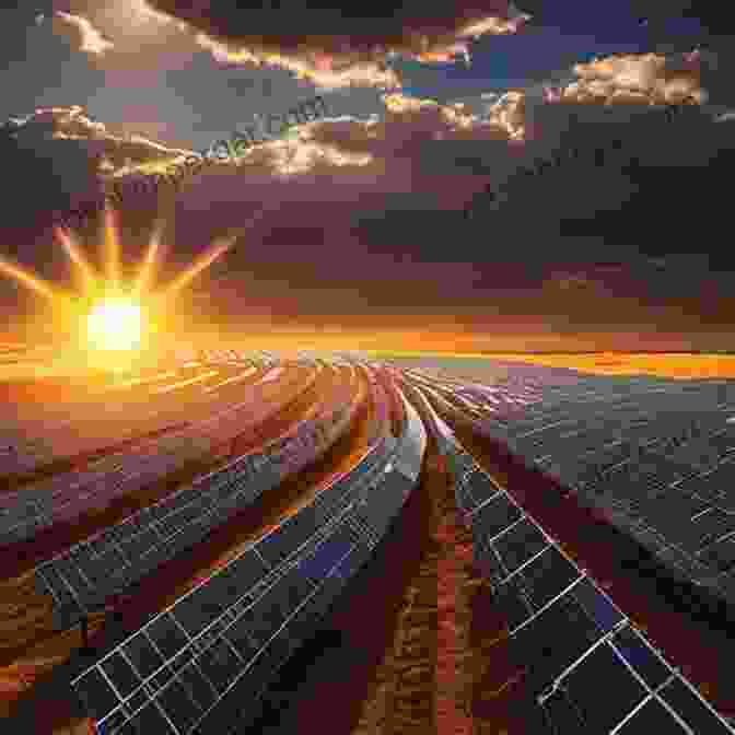 A Vast Solar Power Plant Stretching Towards The Horizon, Showcasing The Immense Potential Of Dynamic Solar Power. Power Shift: From Fossil Energy To Dynamic Solar Power