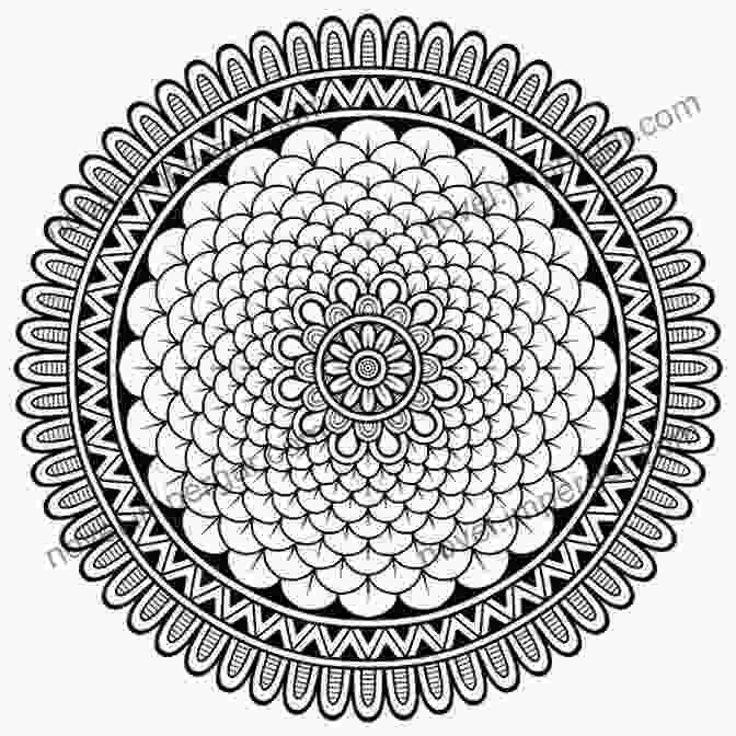 Calming Mandala Pattern Far Out (Coloring Through The Decades 3)