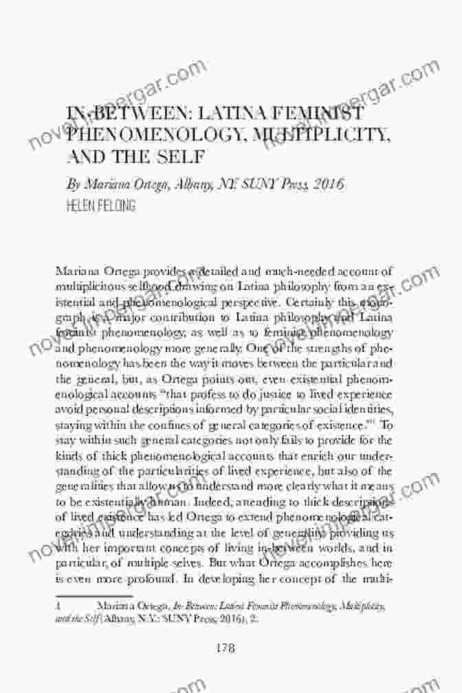 Latina Feminist Phenomenology Multiplicity And The Self Book Cover In Between: Latina Feminist Phenomenology Multiplicity And The Self (SUNY Philosophy And Race)