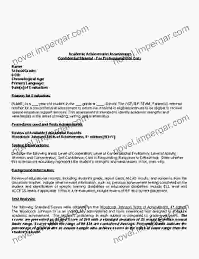 Woodcock Johnson IV Report Example Woodcock Johnson IV: Reports Recommendations And Strategies